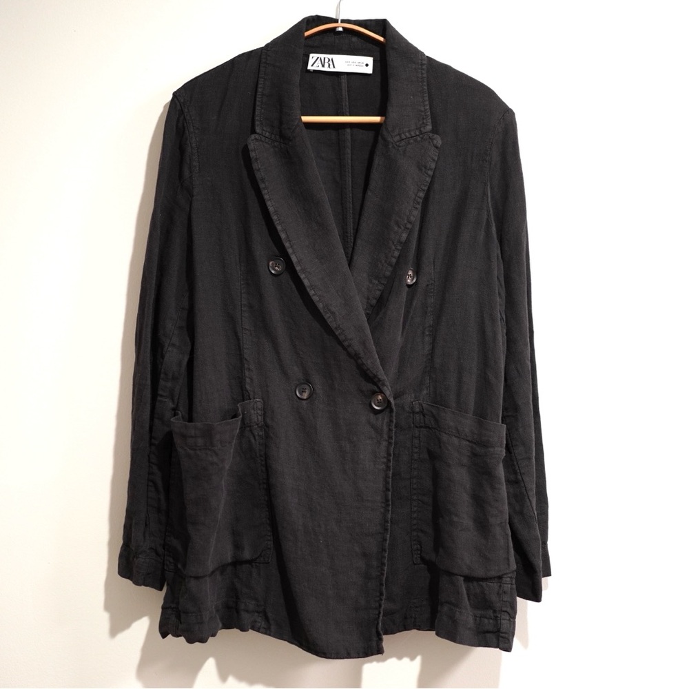 ZARA 100% Linen Blazer
